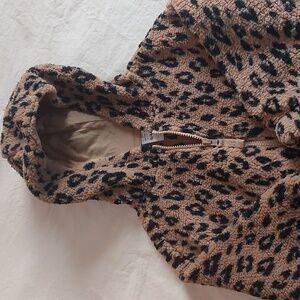 Carter's Cheetah Print Fleece Hooded Sweatshirt